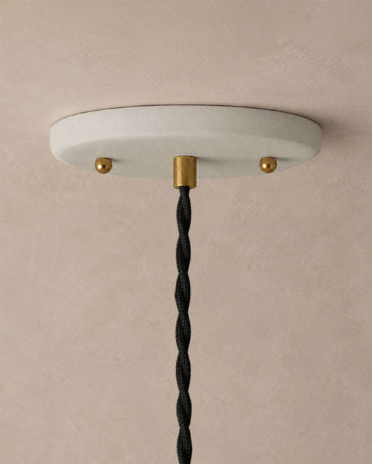 Vallea Pendant Light | Small Floral Hanging Fixture | Bone White