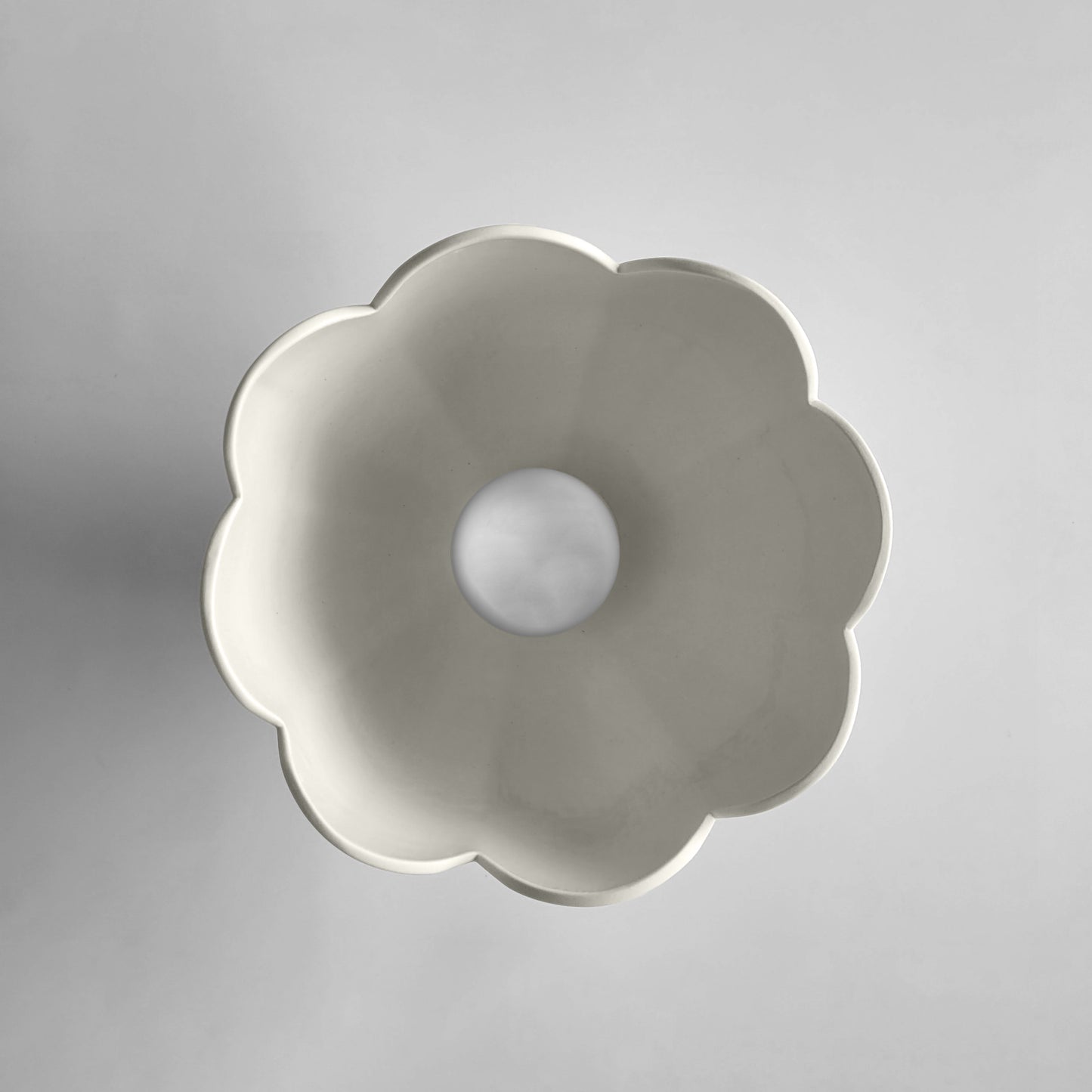 Vallea Pendant Light | Large Floral Hanging Fixture | Bone White