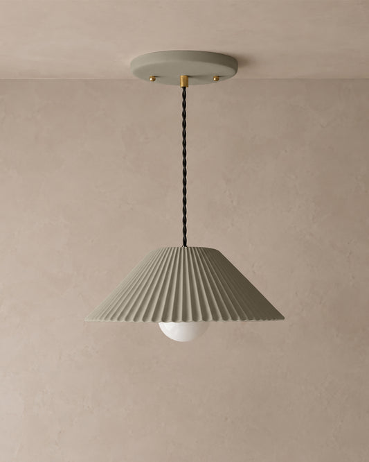 Montebello Pendant Light | Scalloped Hanging Fixture | Dune Natural