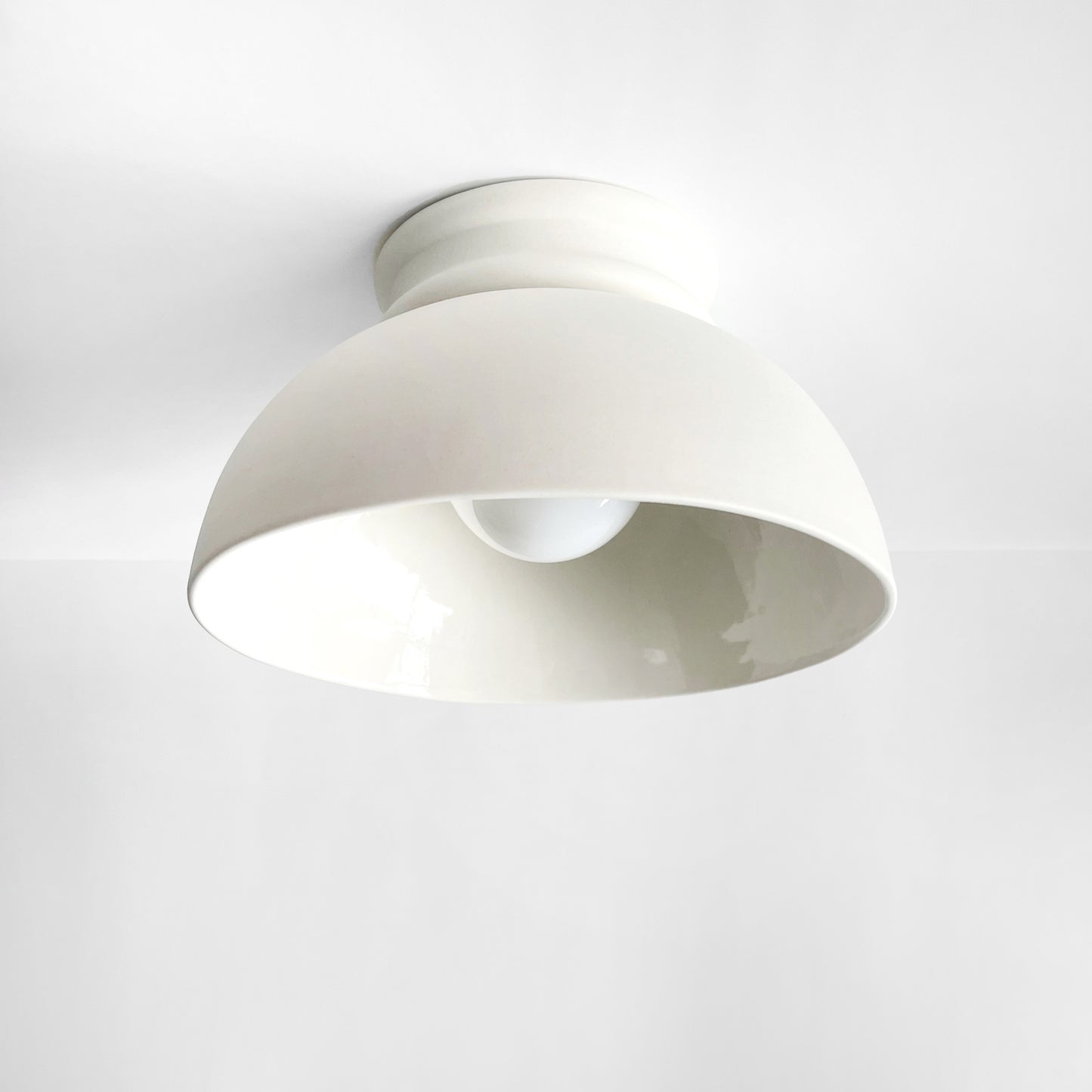 Large Pompeii Flush Mount Light Fixture - Bone