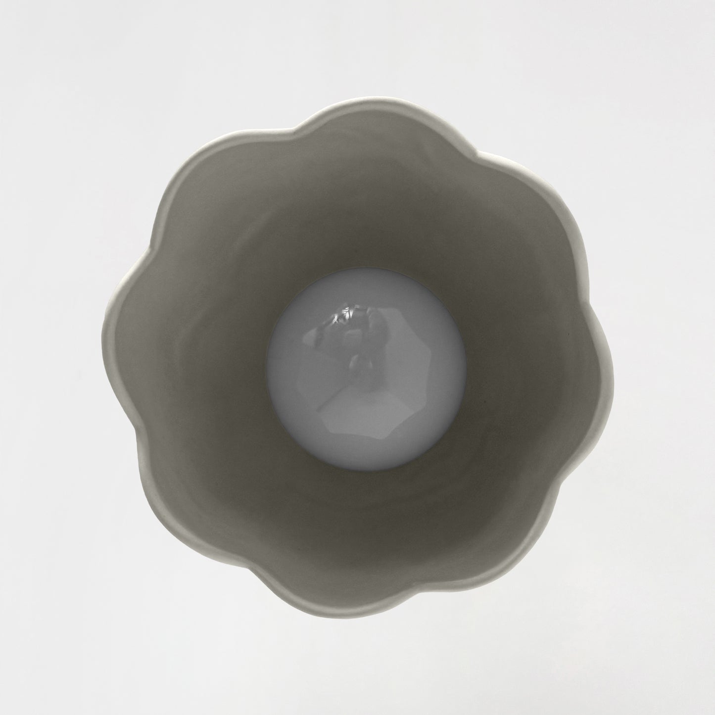 Vallea Pendant Light | Small Floral Hanging Fixture | Bone White