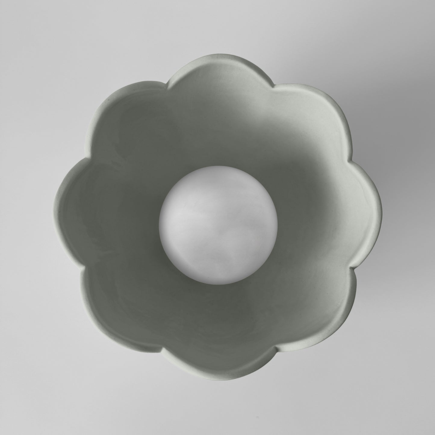 Vallea Wall Sconce | Small Floral Light Fixture | Fog Gray
