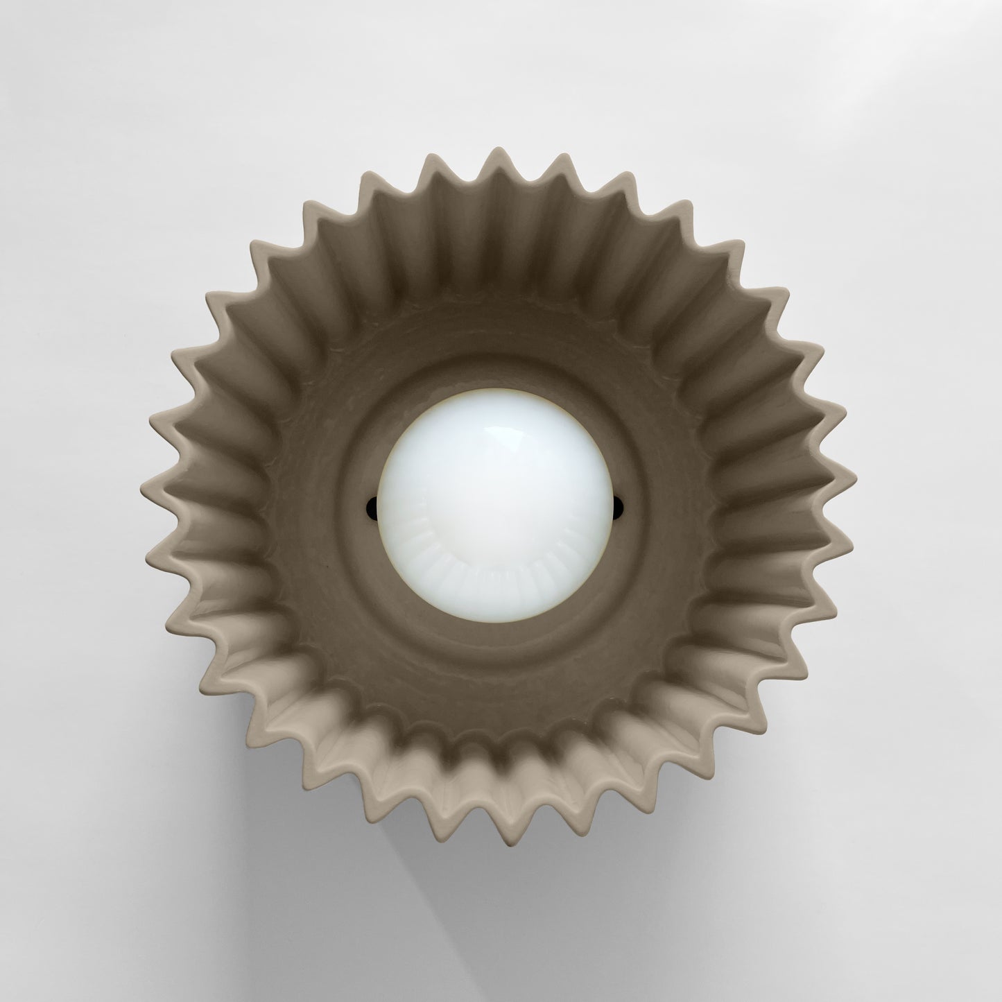 Syracuse Flush Mount Light | Large Pleated Ceiling Fixture | Dune Natural
