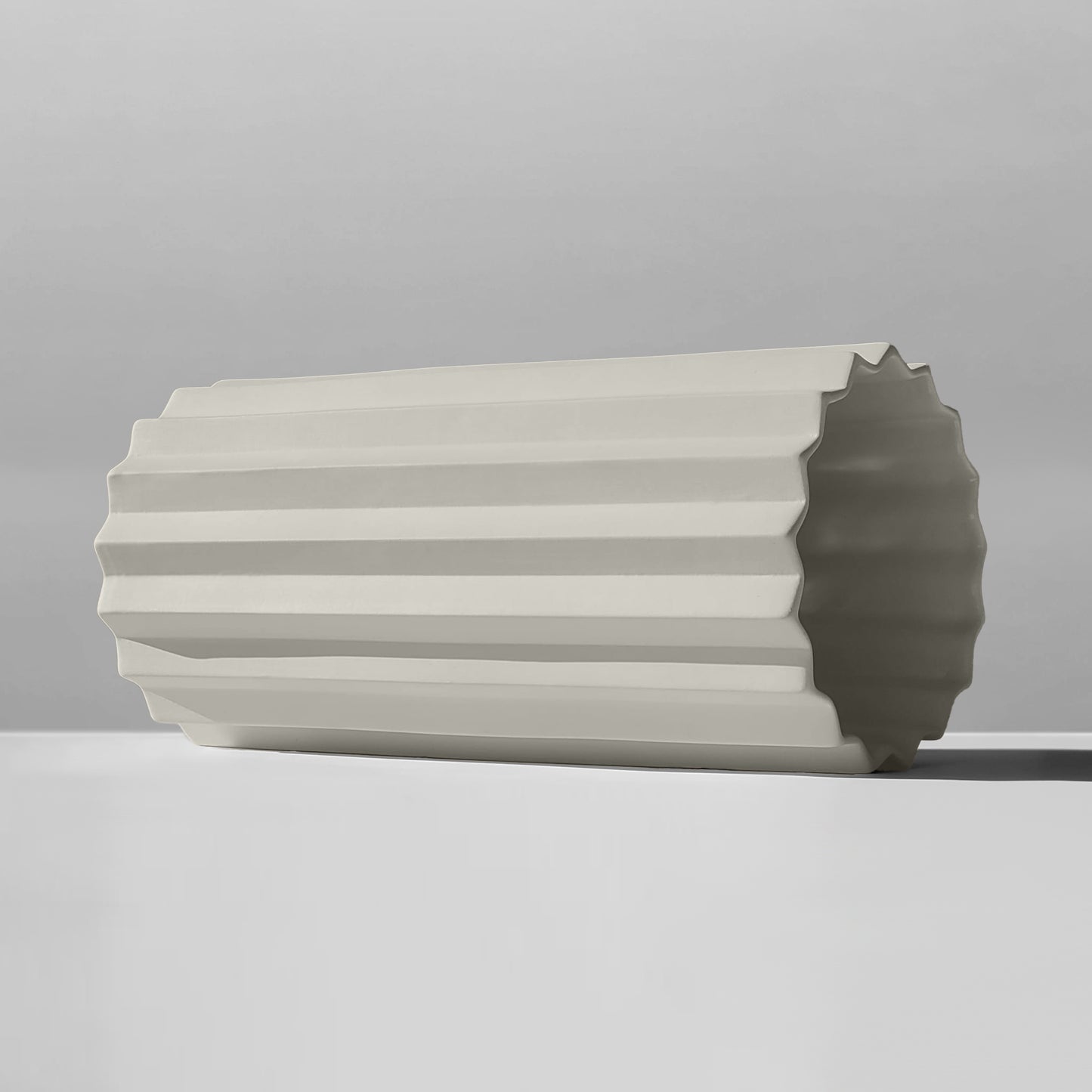 Syracuse Flush Mount Light | XL Pleated Ceiling Fixture | Bone White