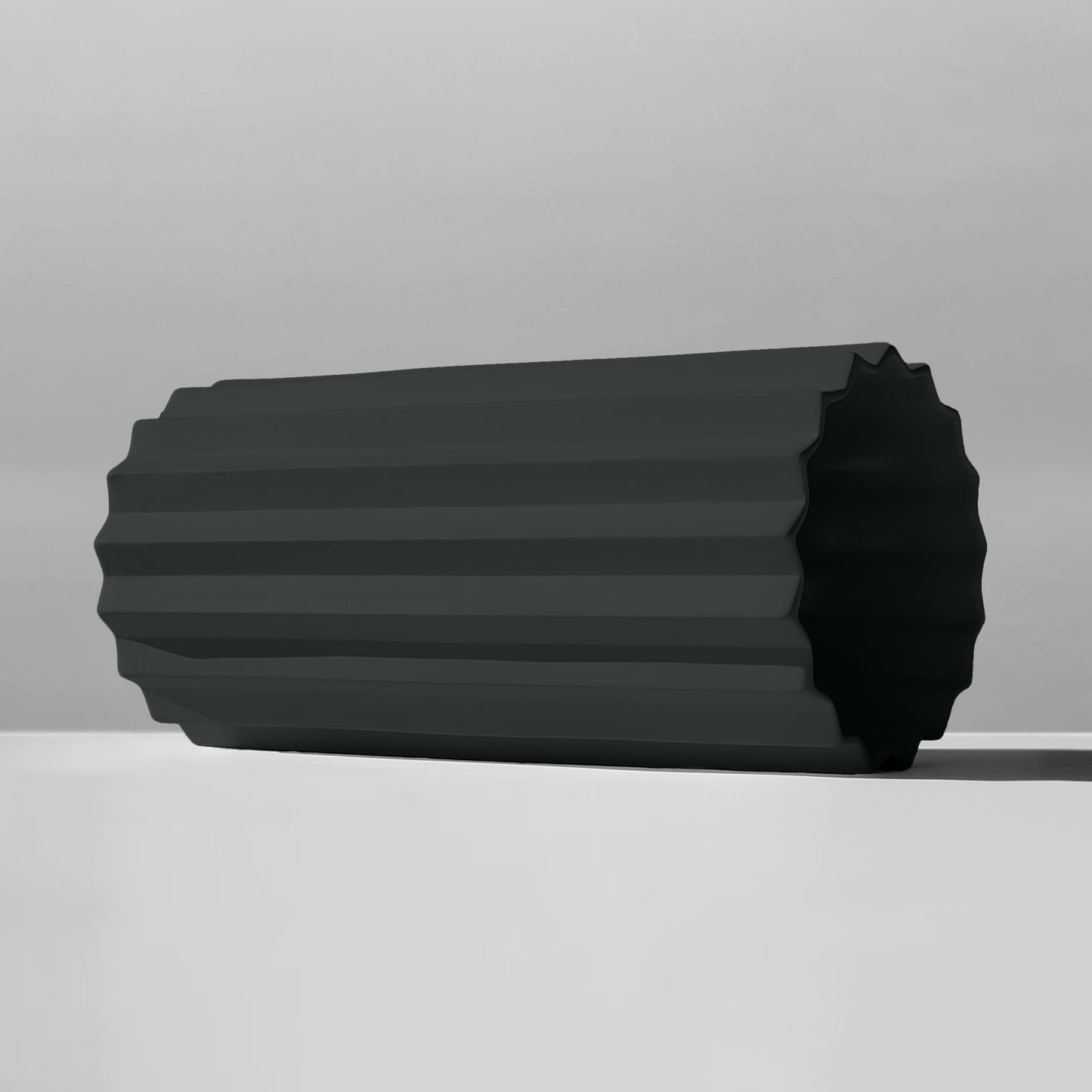 Syracuse Flush Mount Light | XL Pleated Ceiling Fixture | Shadow Charcoal Gray