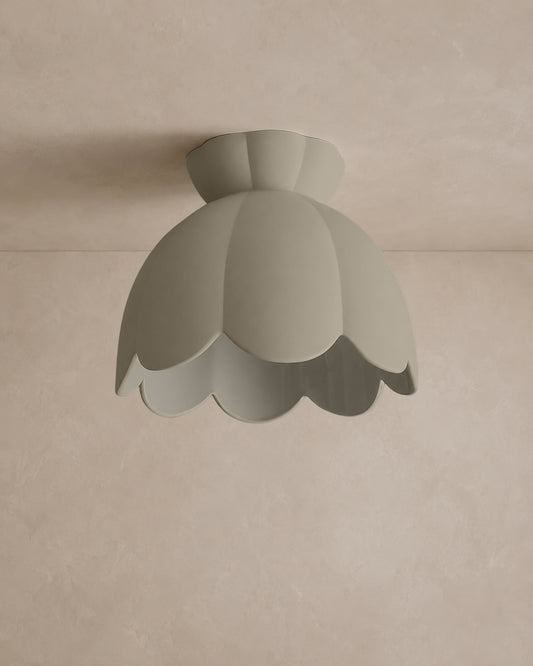 Vallea Flush Mount Light | Large Floral Ceiling Fixture | Dune Natural