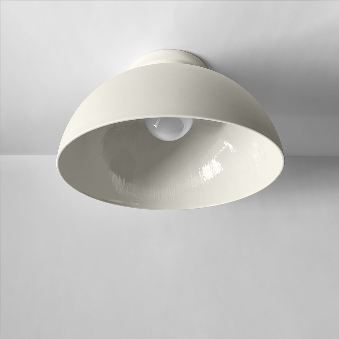 XL Pompeii Flush Mount Light Fixture - Bone