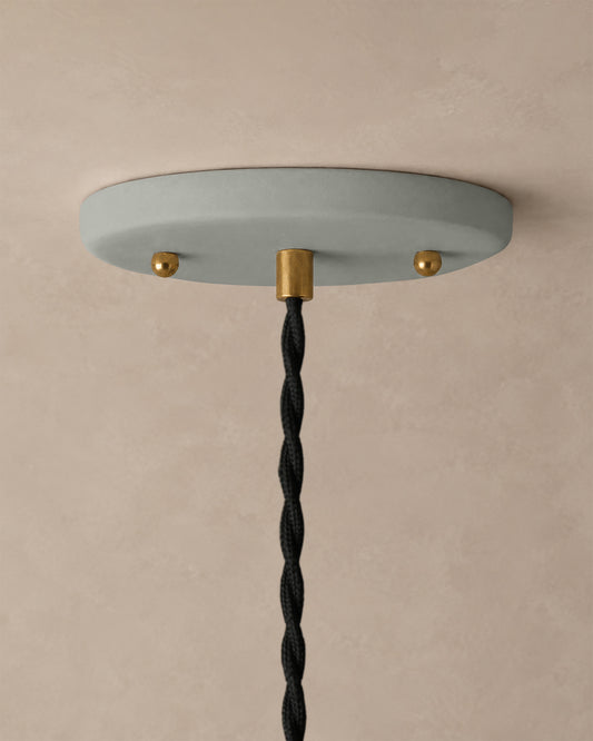 Vallea Pendant Light | Small Floral Hanging Fixture | Fog Gray