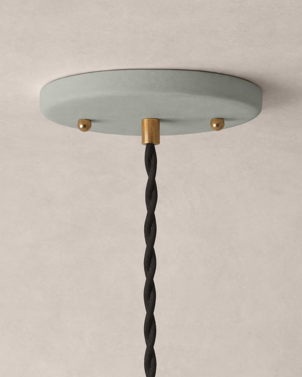 Pompeii Pendant Light | Large Dome Hanging Fixture | Fog Gray