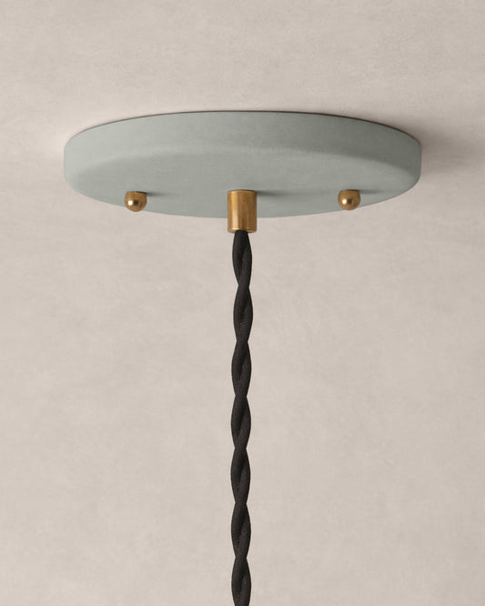 Pompeii Pendant Light | Large Dome Hanging Fixture | Fog Gray