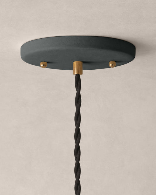 Pompeii Pendant Light | Large Dome Hanging Fixture | Shadow Charcoal Gray
