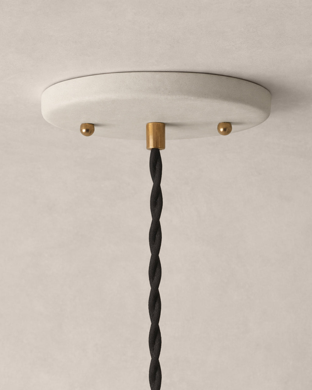 Palatino Pendant Light | Small Fluted Hanging Fixture | Bone White