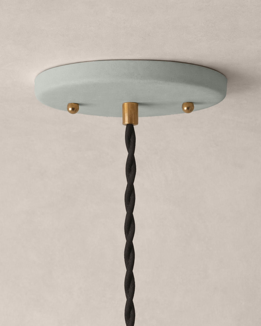 Palatino Pendant Light | Small Fluted Hanging Fixture | Fog Gray