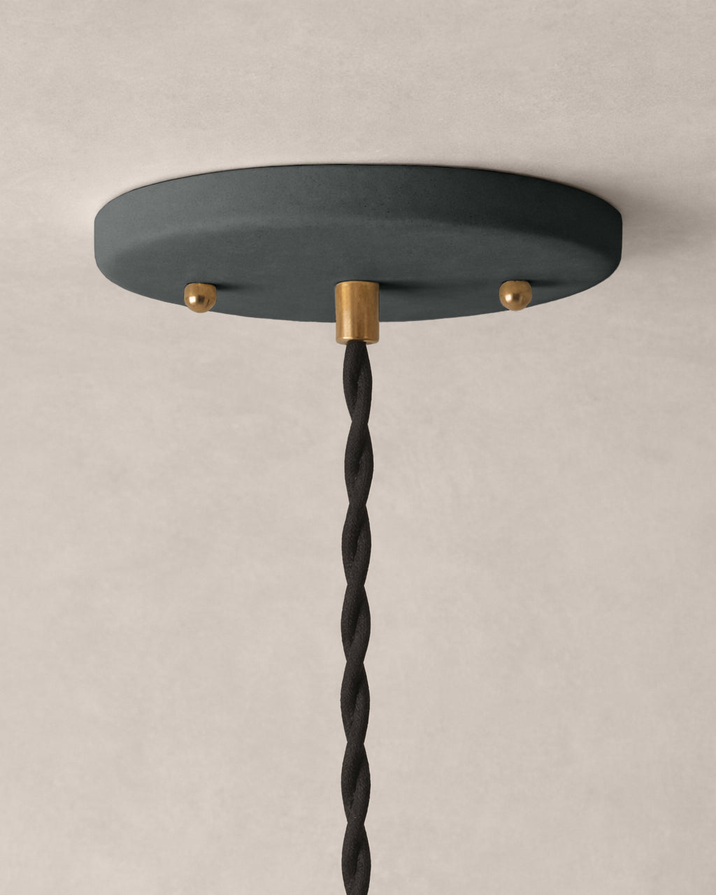 Palatino Pendant Light | Small Fluted Hanging Fixture | Shadow Charcoal Gray