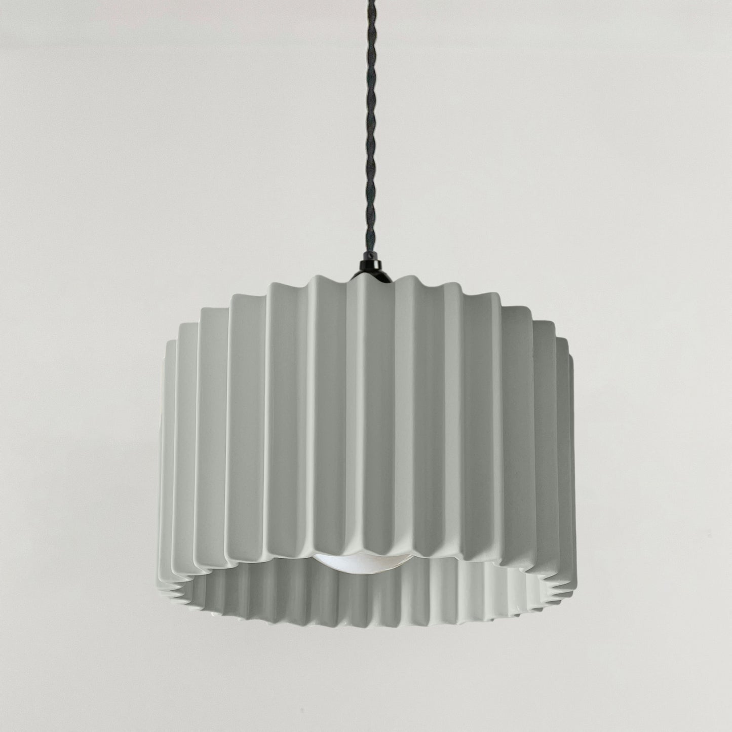 Large Syracuse Pendant Light Fixture - Fog