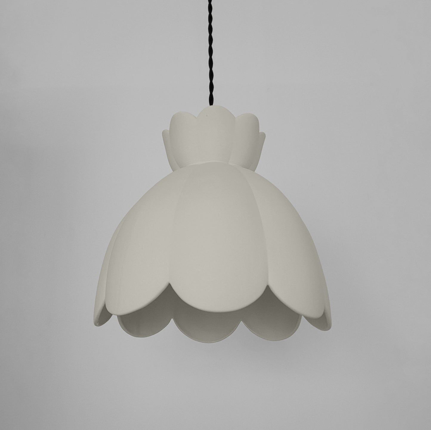 Vallea Pendant Light | Large Floral Hanging Fixture | Bone White