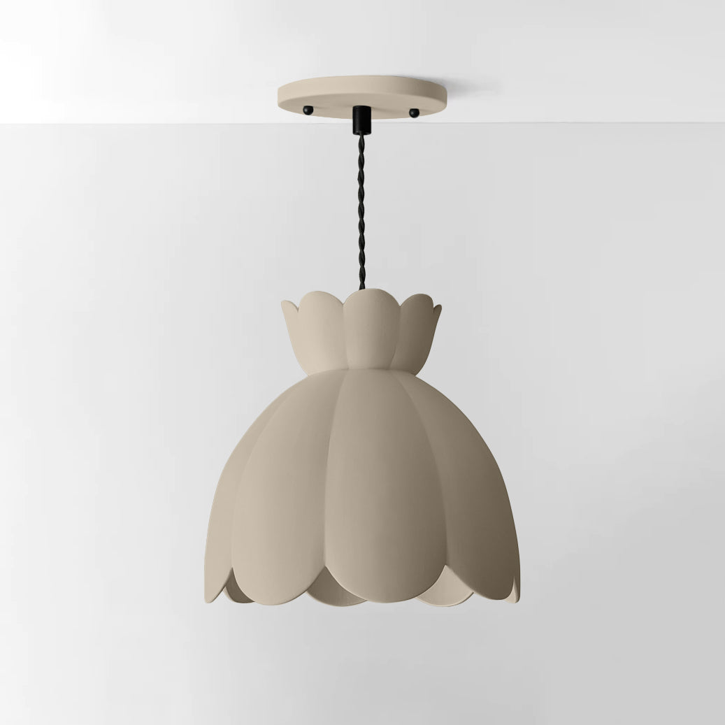 Vallea Pendant Light | Large Floral Hanging Fixture | Dune Natural