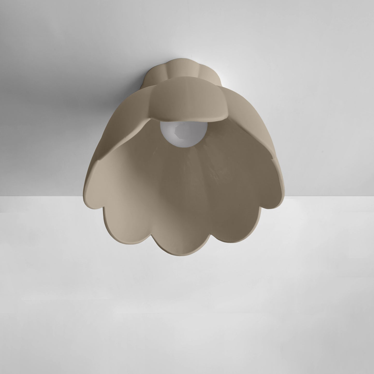 Vallea Flush Mount Light | Large Floral Ceiling Fixture | Dune Natural