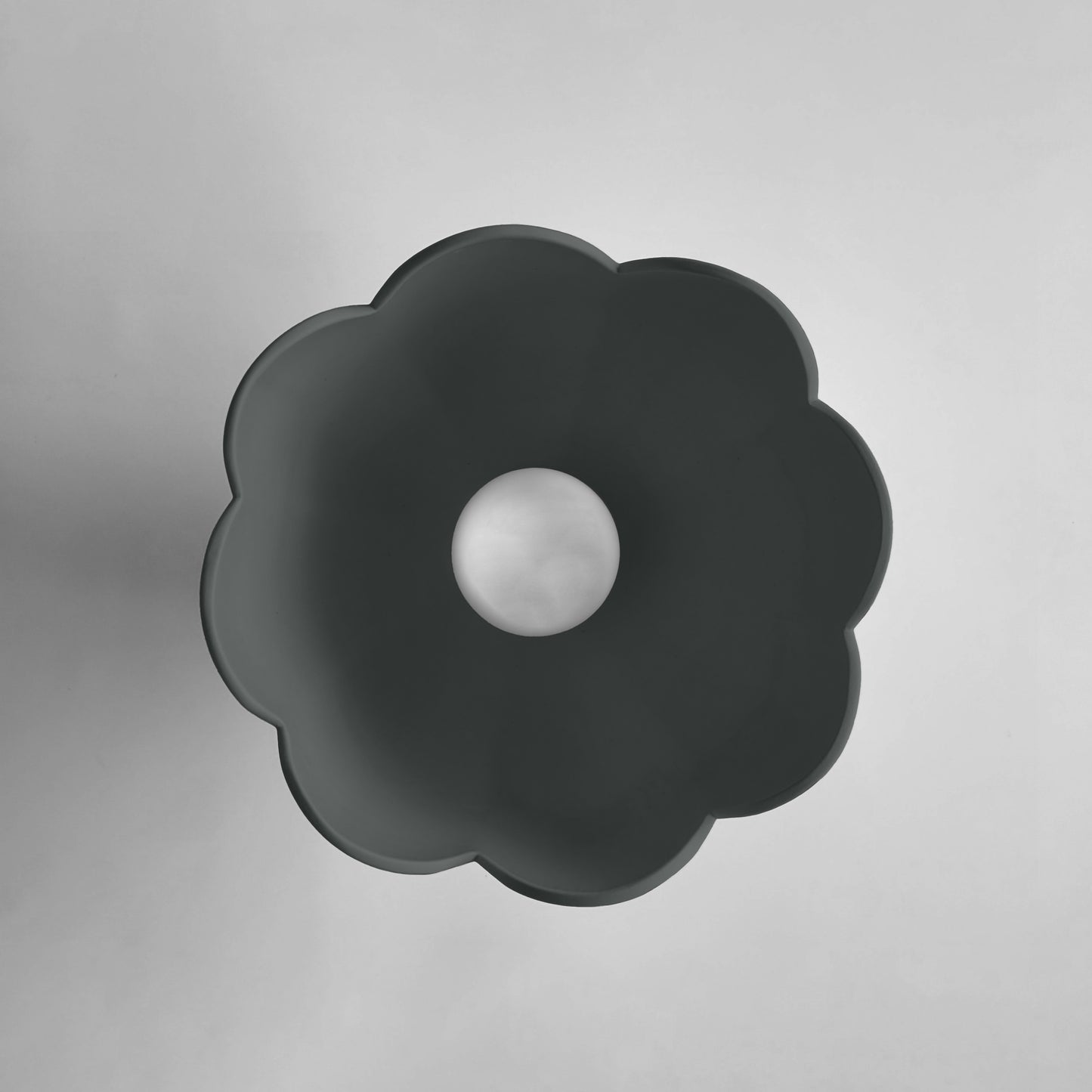 Vallea Pendant Light | Large Floral Hanging Fixture | Shadow Charcoal Gray