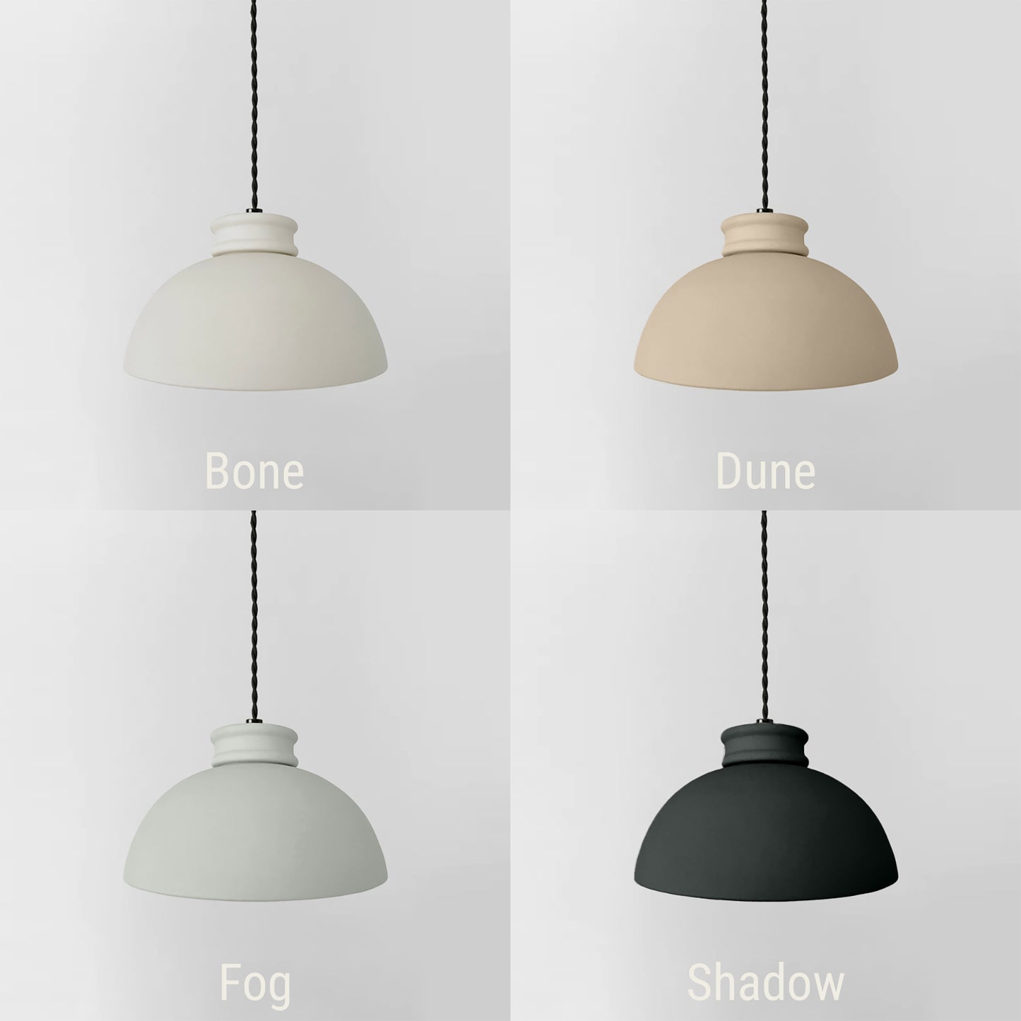 Pompeii Pendant Light | Large Dome Hanging Fixture | Dune Natural