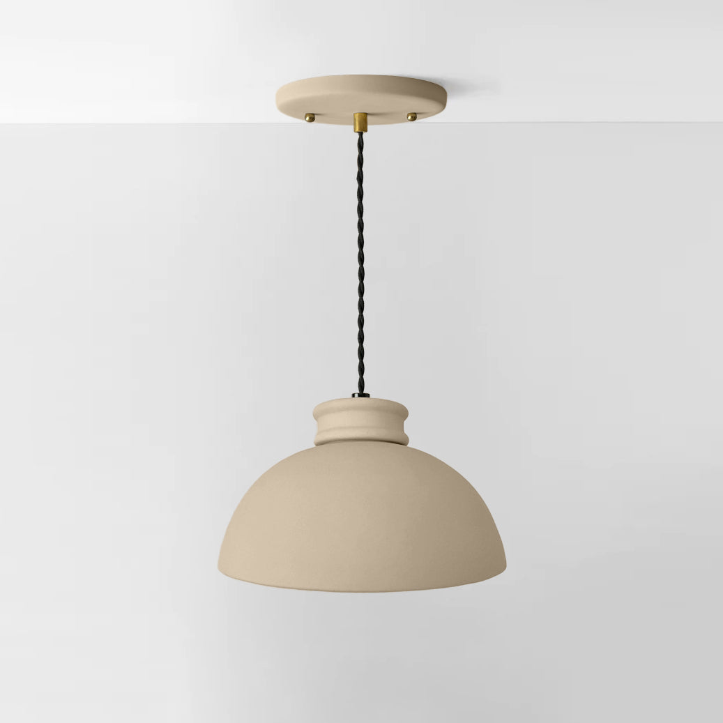 Pompeii Pendant Light | Large Dome Hanging Fixture | Dune Natural
