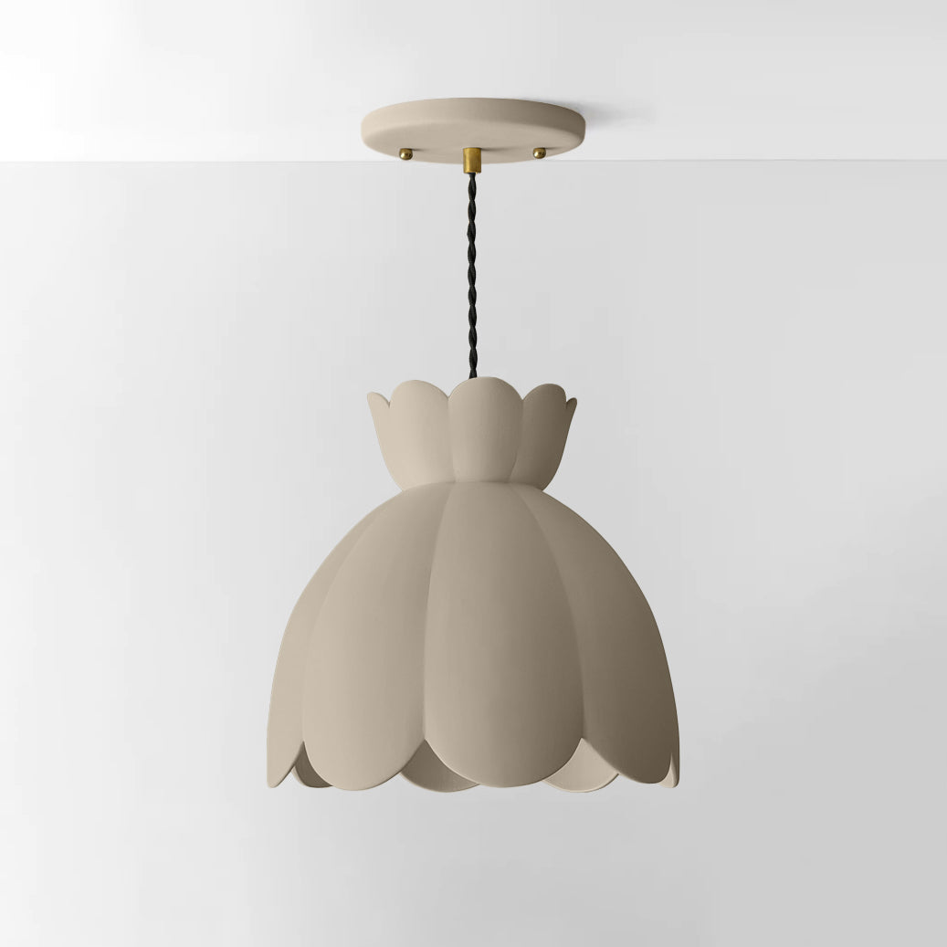 Vallea Pendant Light | Large Floral Hanging Fixture | Dune Natural