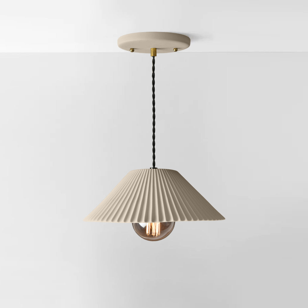 Montebello Pendant Light | Scalloped Hanging Fixture | Dune Natural