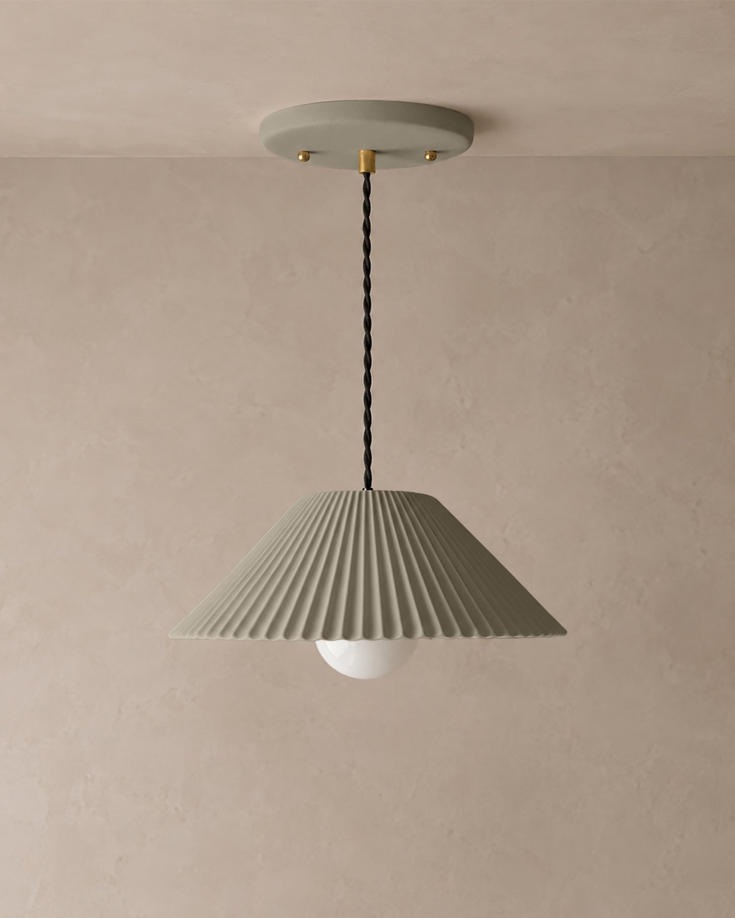 Montebello Pendant Light | Scalloped Hanging Fixture | Dune Natural