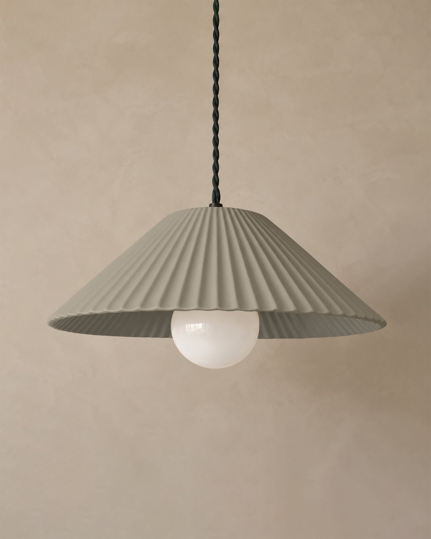 Montebello Pendant Light | Scalloped Hanging Fixture | Dune Natural
