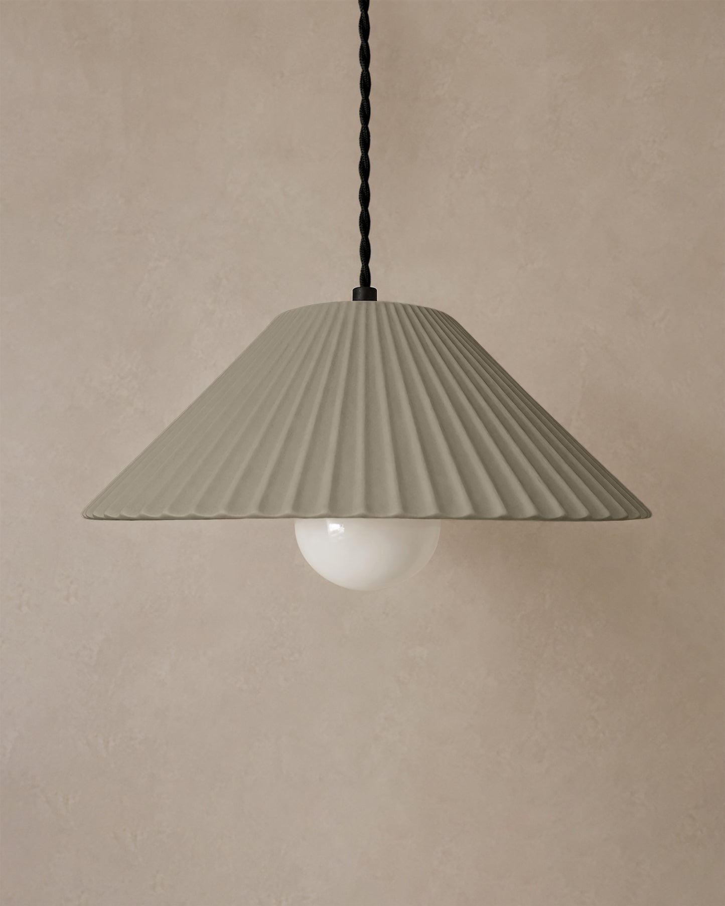 Montebello Pendant Light | Scalloped Hanging Fixture | Dune Natural