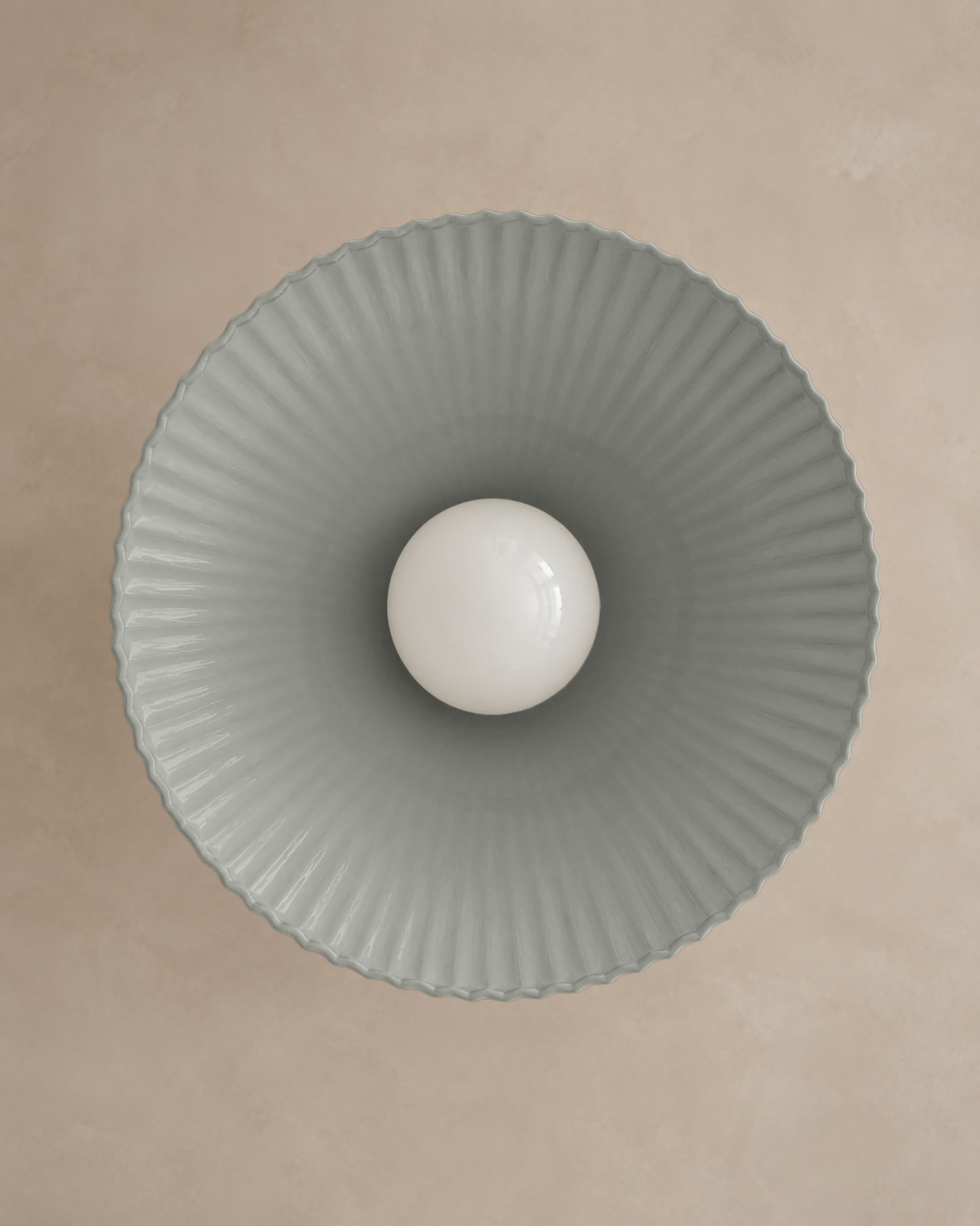 Montebello Pendant Light | Scalloped Hanging Fixture | Fog Gray