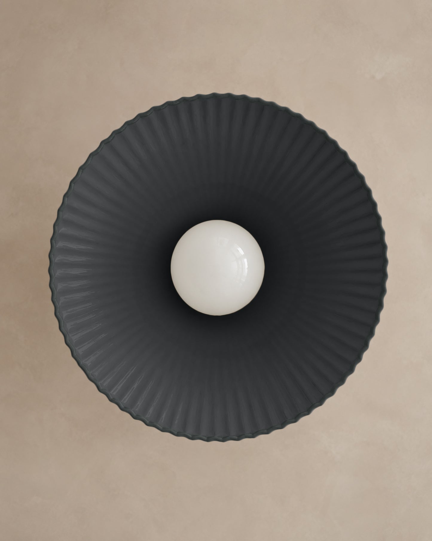 Montebello Pendant Light | Scalloped Hanging Fixture | Shadow Charcoal Gray