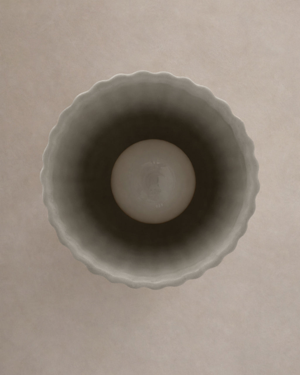 Palatino Pendant Light | Small Fluted Hanging Fixture | Bone White