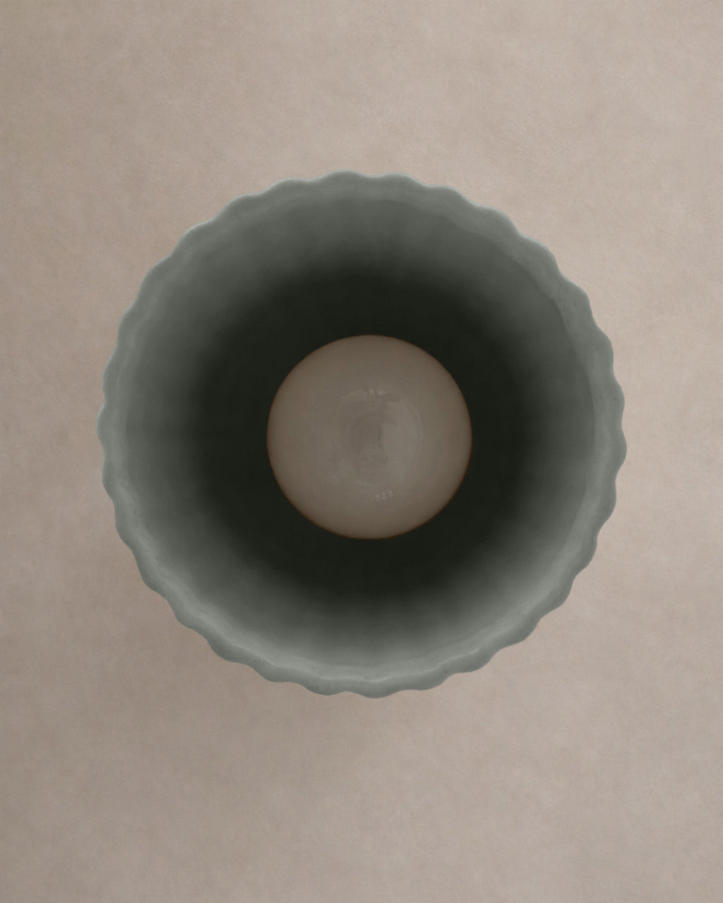 Palatino Pendant Light | Small Fluted Hanging Fixture | Fog Gray