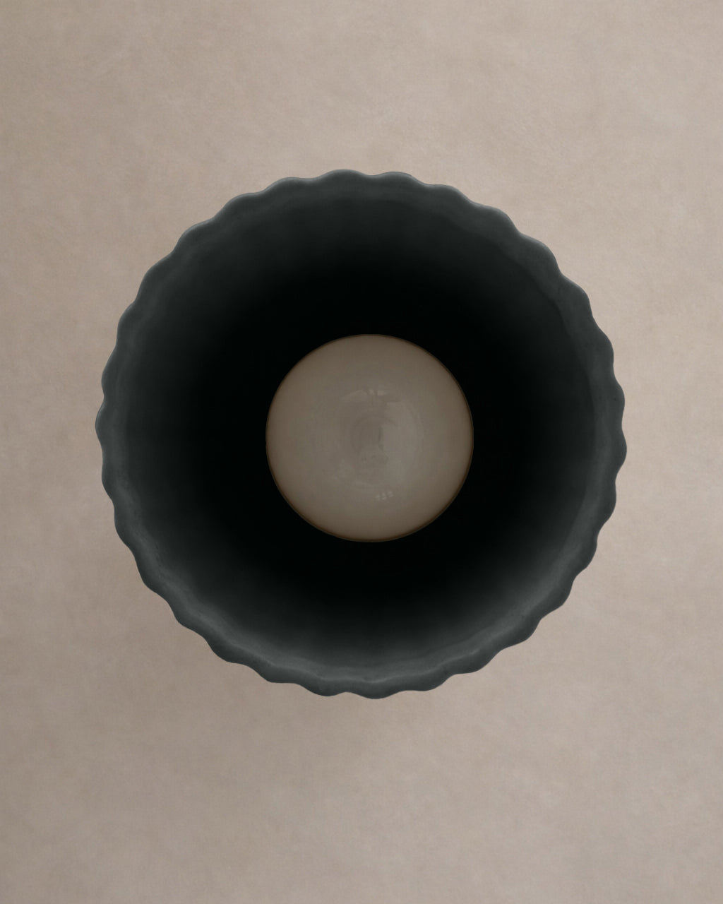 Palatino Pendant Light | Small Fluted Hanging Fixture | Shadow Charcoal Gray