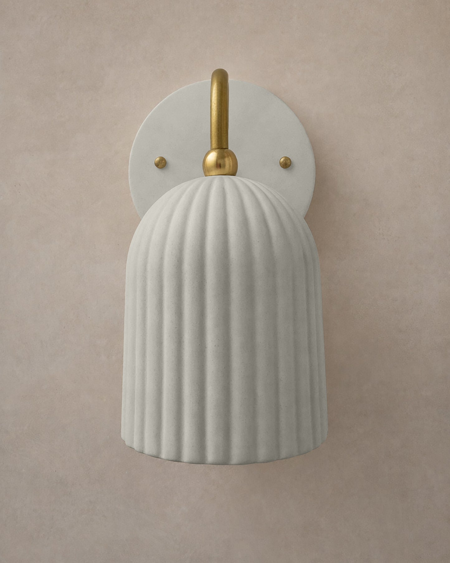 Palatino Wall Sconce | Small Fluted Light Fixture | Bone White