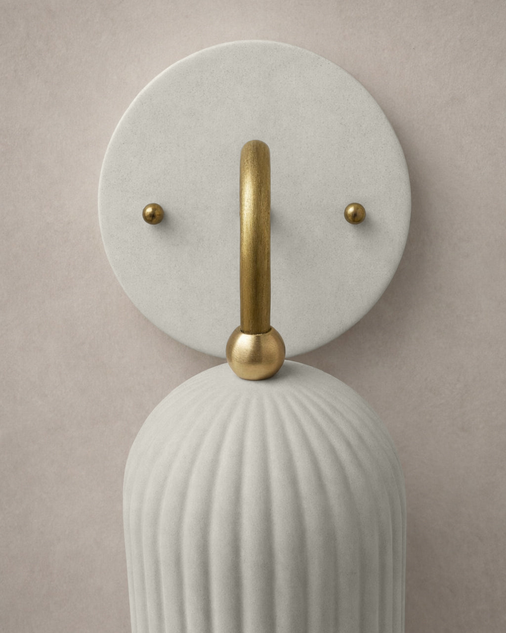 Palatino Wall Sconce | Small Fluted Light Fixture | Bone White
