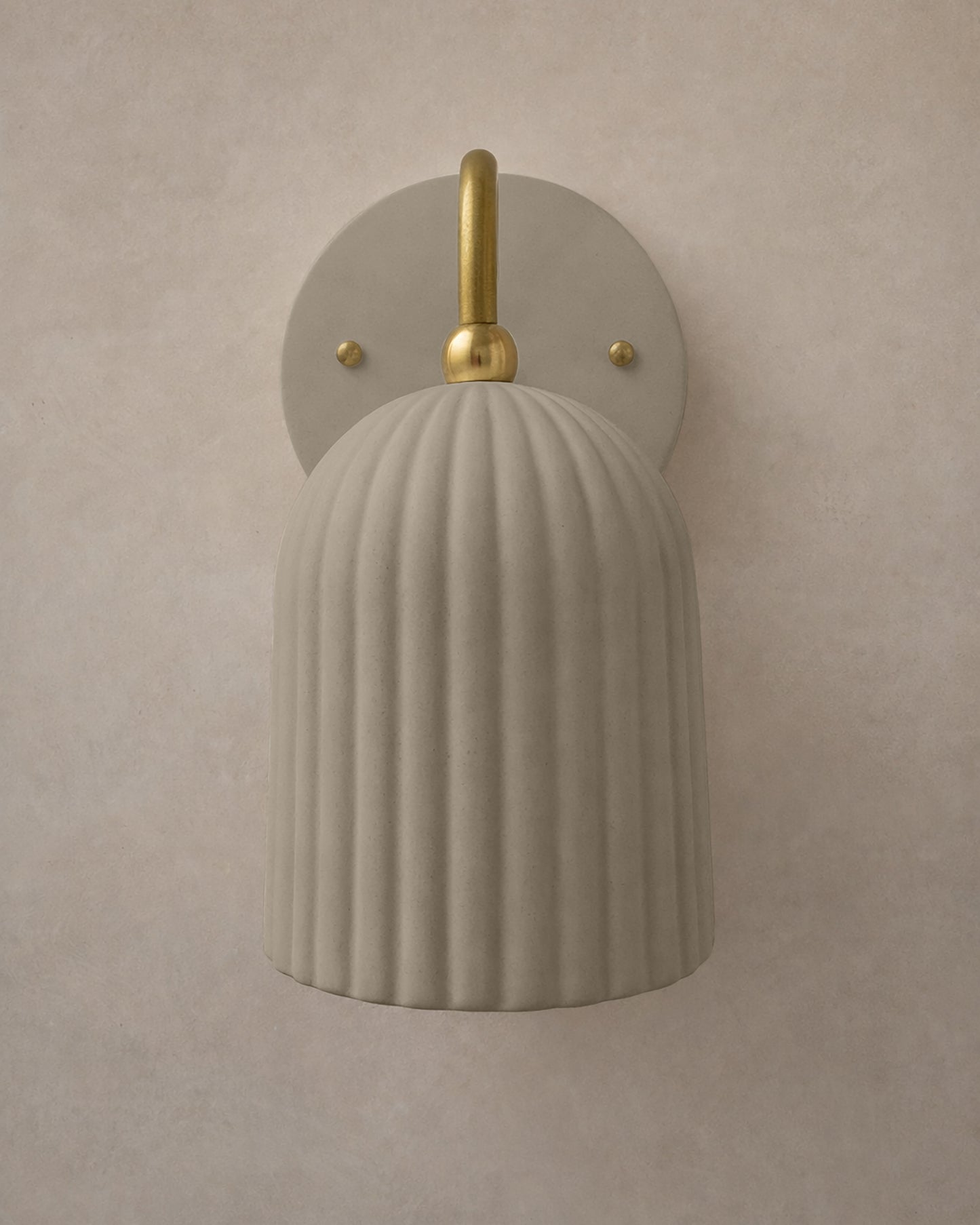 Palatino Wall Sconce | Small Fluted Light Fixture | Natural Dune