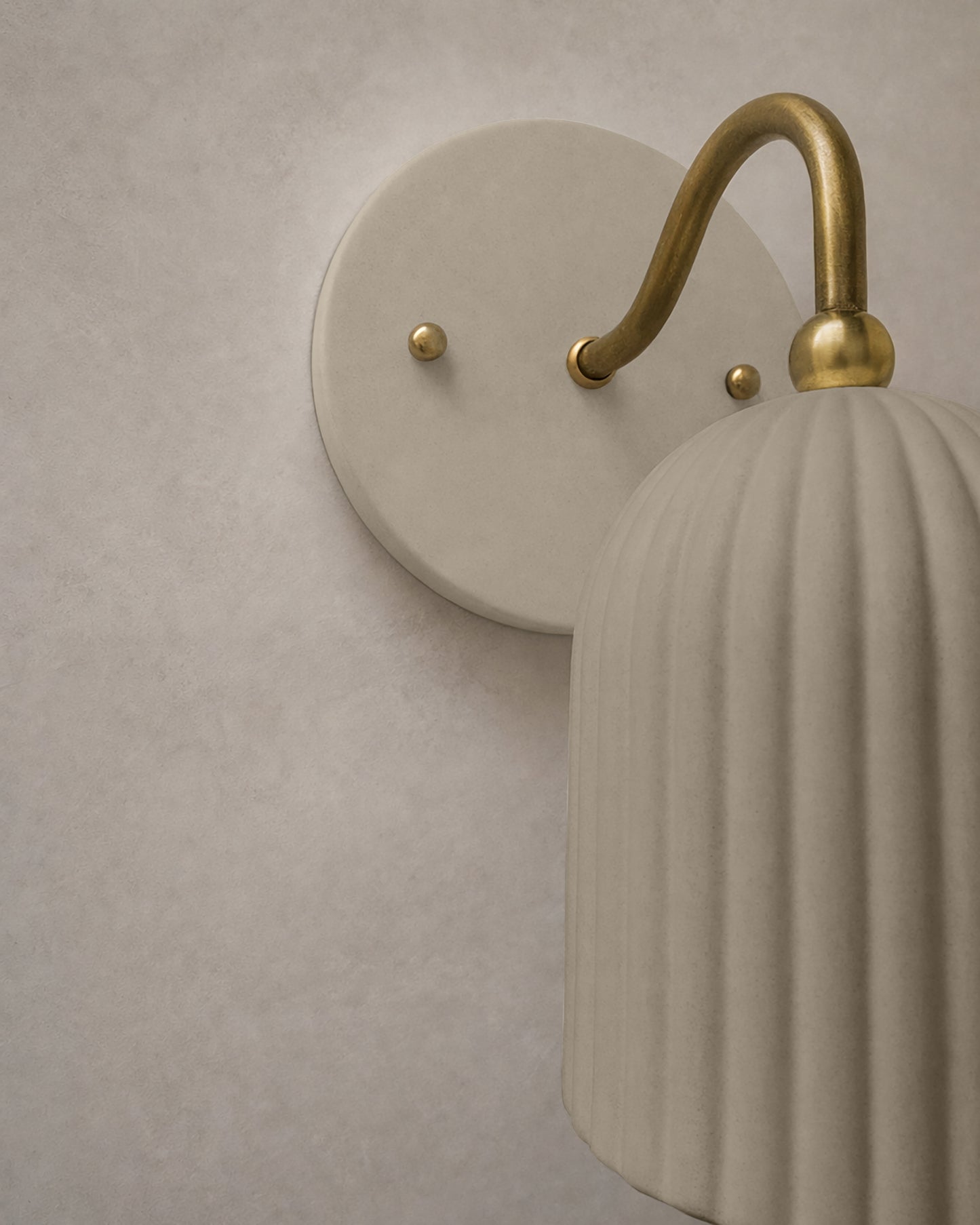 Palatino Wall Sconce | Small Fluted Light Fixture | Natural Dune