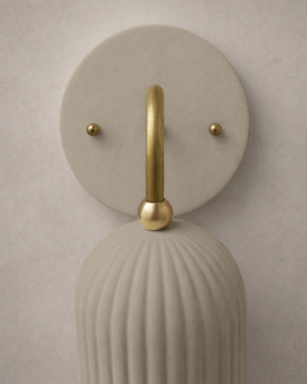 Palatino Wall Sconce | Small Fluted Light Fixture | Natural Dune