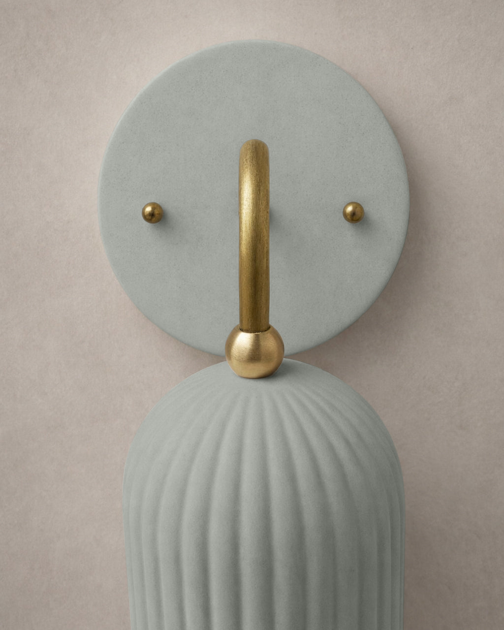 Palatino Wall Sconce | Small Fluted Light Fixture | Fog Gray