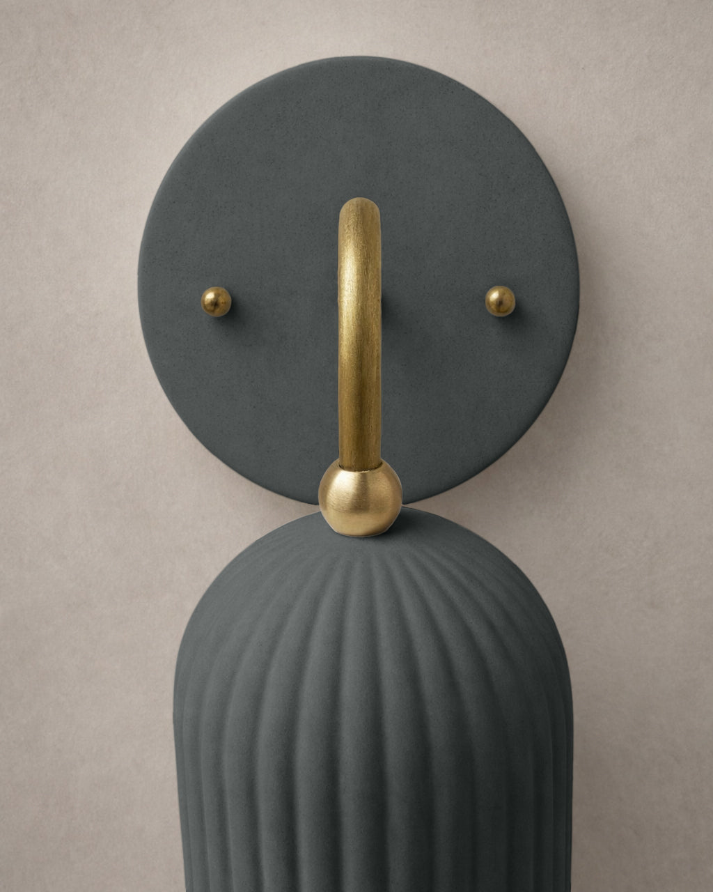Palatino Wall Sconce | Small Fluted Light Fixture | Shadow Charcoal Gray