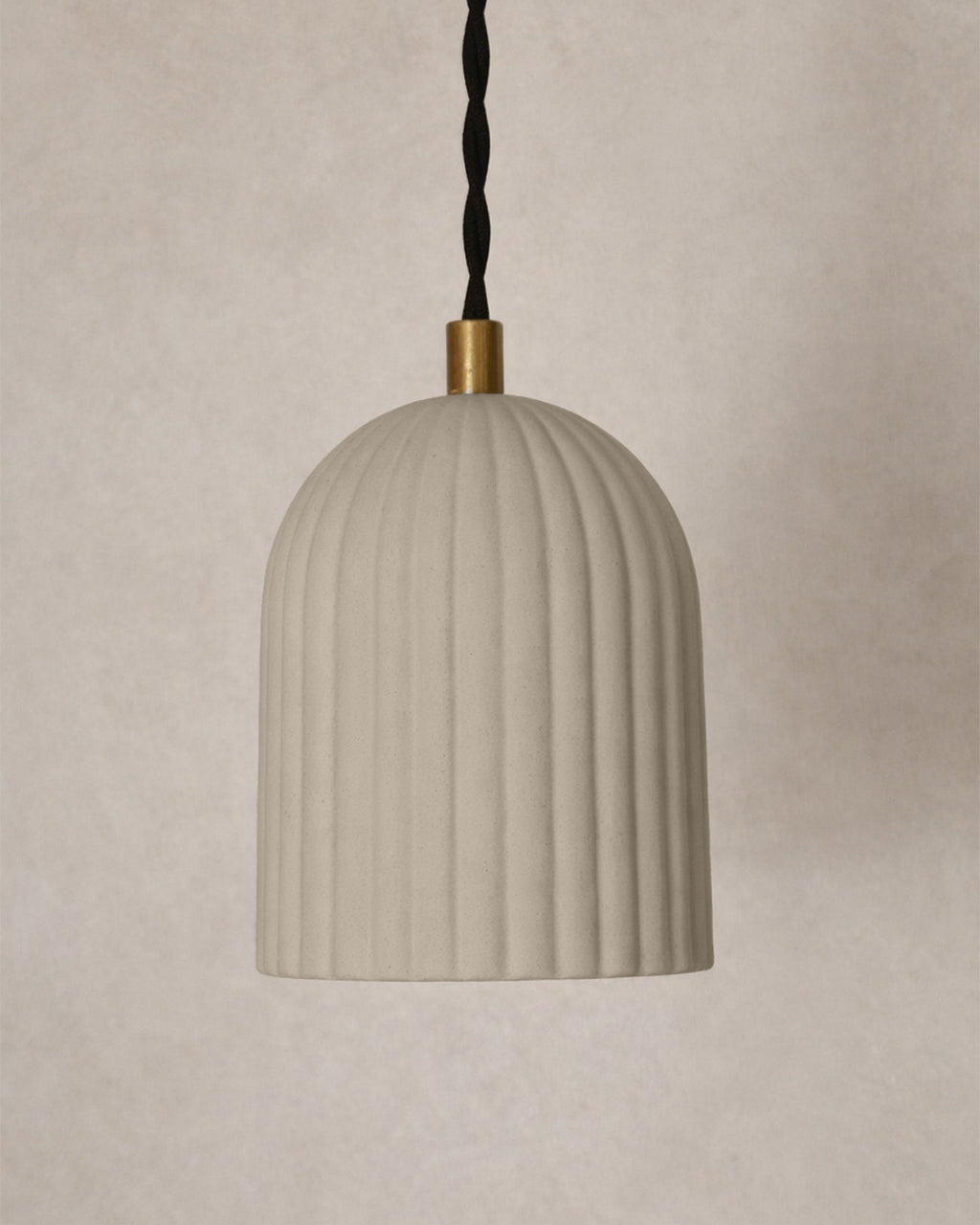 Palatino Pendant Light | Small Fluted Hanging Fixture | Natural Dune
