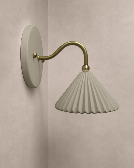 Picco Wall Sconce | Small Pleated Light Fixture | Natural Dune