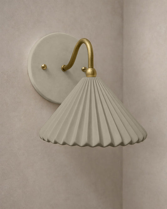 Picco Wall Sconce | Small Pleated Light Fixture | Natural Dune