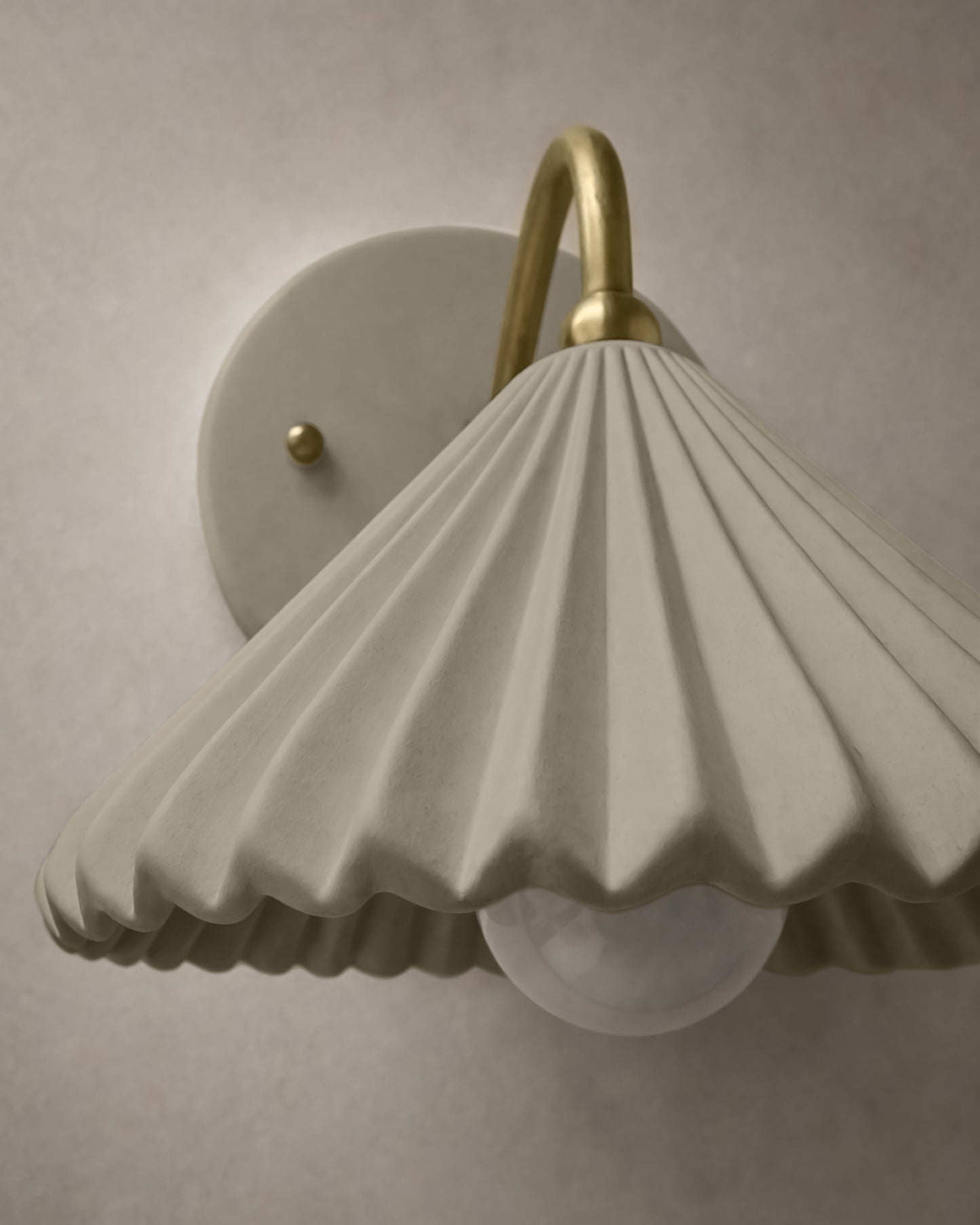 Picco Wall Sconce | Small Pleated Light Fixture | Natural Dune