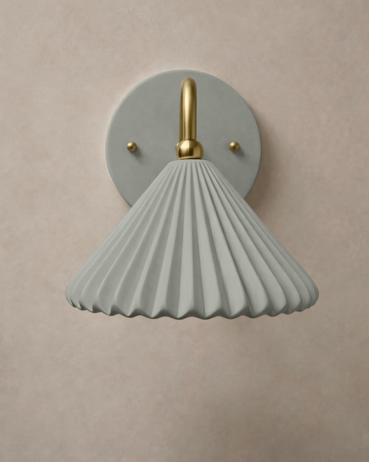 Picco Wall Sconce | Small Pleated Light Fixture | Fog Gray