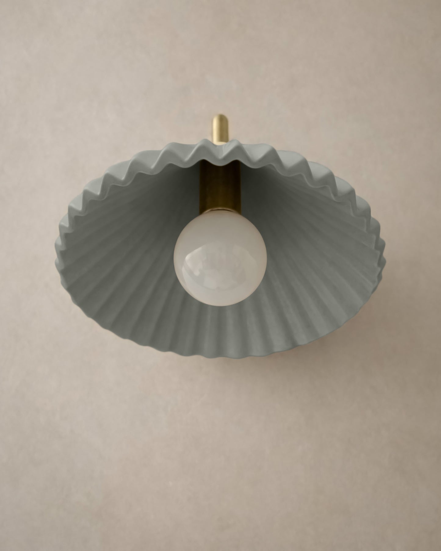 Picco Wall Sconce | Small Pleated Light Fixture | Fog Gray