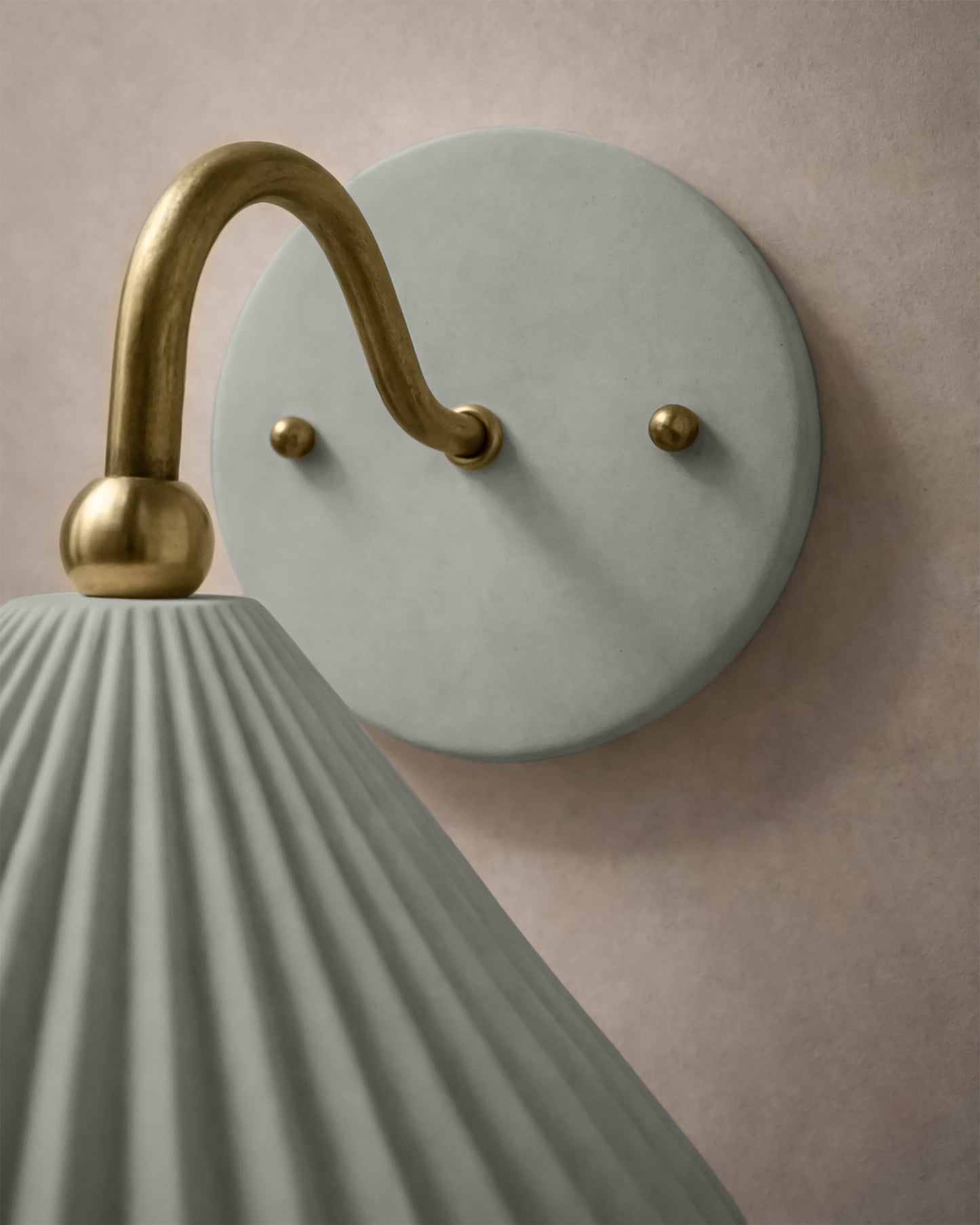 Picco Wall Sconce | Small Pleated Light Fixture | Fog Gray