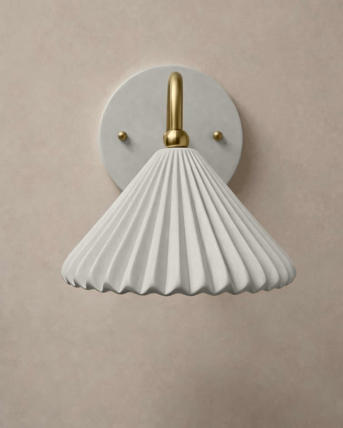 Picco Wall Sconce | Small Pleated Light Fixture | Bone White